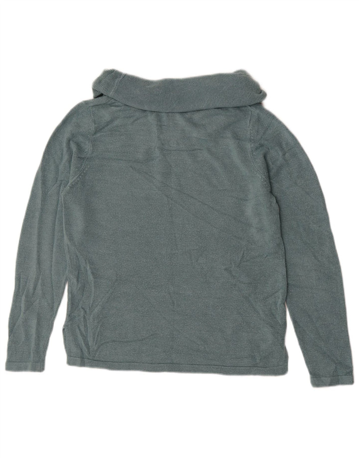 Marks & Spencer Womens Roll Neck Jumper Sweater UK 14 Medium Green
