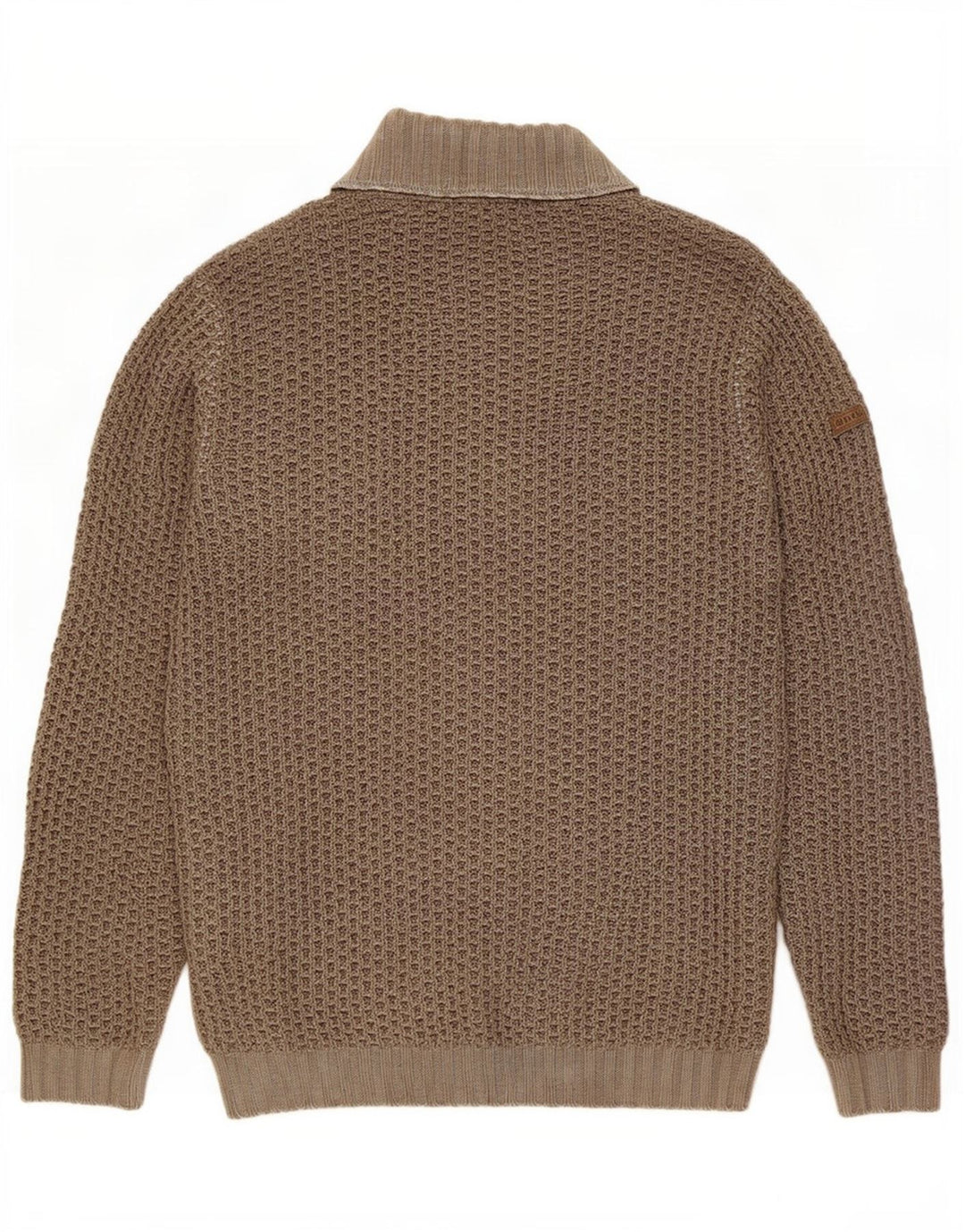 Trussardi Jeans Mens Turtle Neck Jumper Sweater Large Khaki Wool