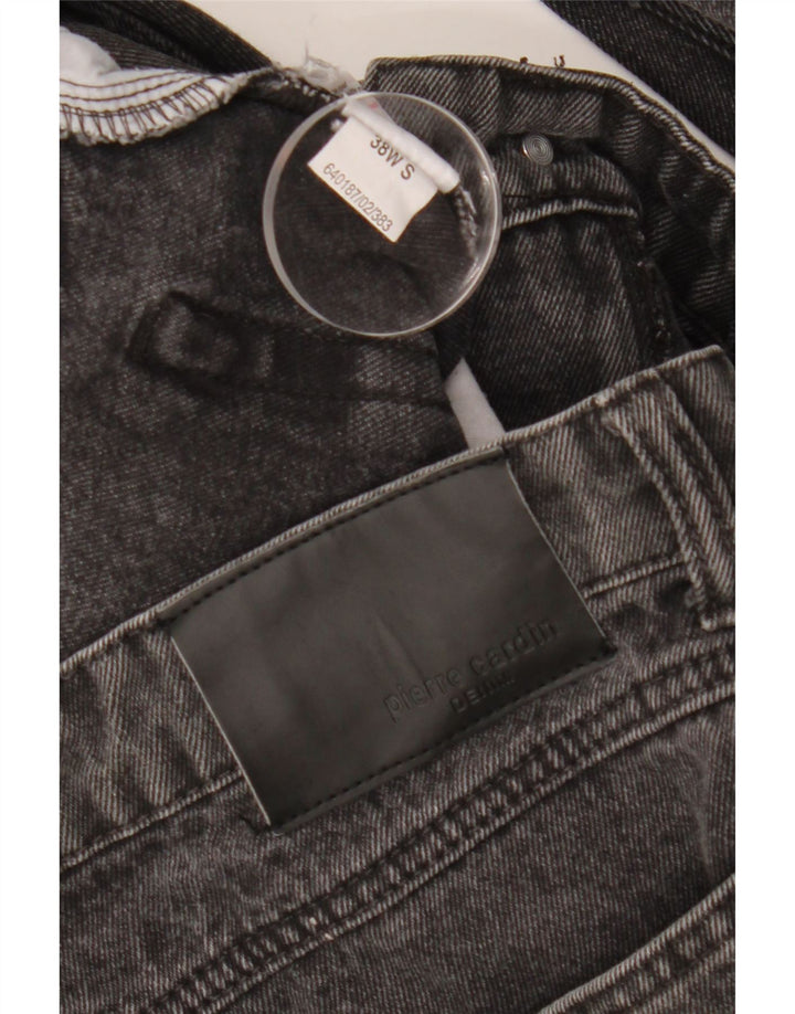 PIERRE CARDIN Mens Straight Jeans W38 L29  Black Cotton