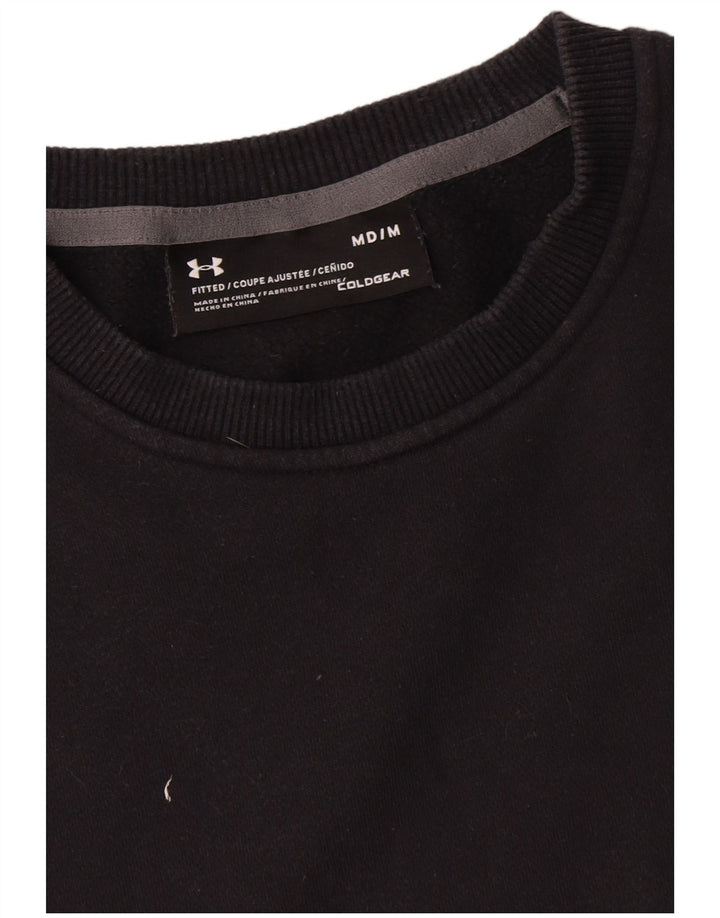 Under Armour Mens Cold Gear Sweatshirt Jumper Medium Black Cotton