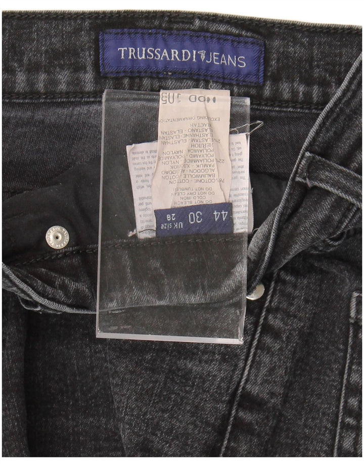 TRUSSARDI Womens Straight Jeans W28 L32 Grey Cotton