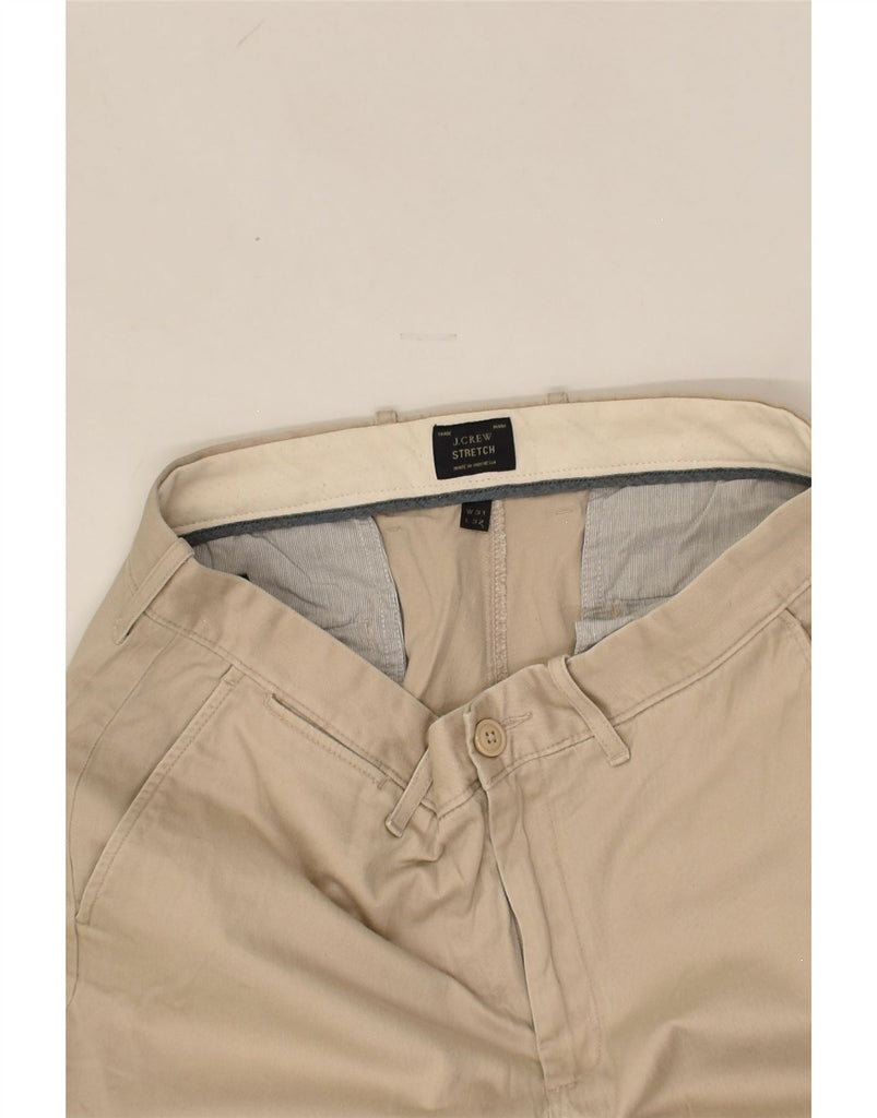 J. CREW Mens Stretch Straight Chino Trousers W31 L32 Beige Cotton | Vintage J. Crew | Thrift | Second-Hand J. Crew | Used Clothing | Messina Hembry 