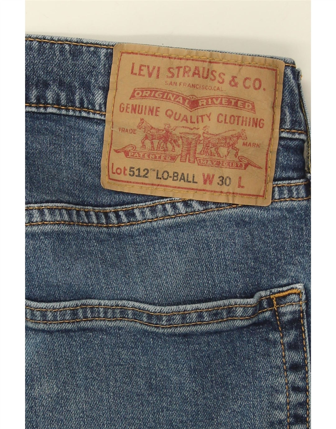 Levi's Mens 512 Slim Tapered Jeans W30 L32 Blue Cotton