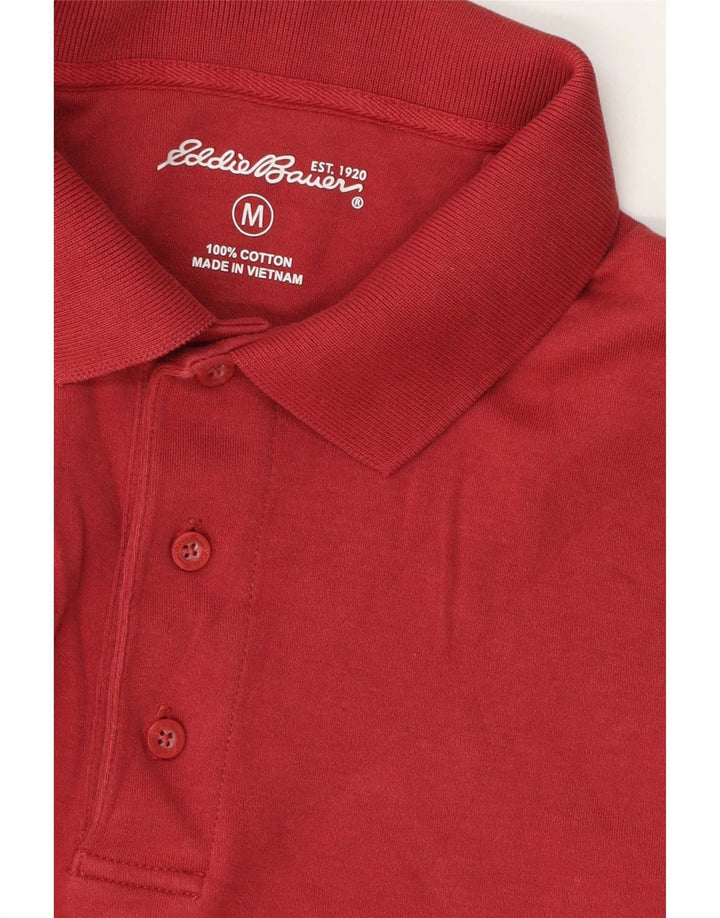 Eddie Bauer Mens Polo Shirt Medium Red Cotton