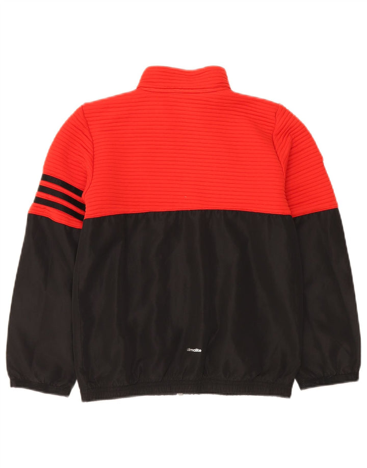 Adidas Boys MESSI Graphic Tracksuit Top Jacket 7-8 Years Red Colourblock