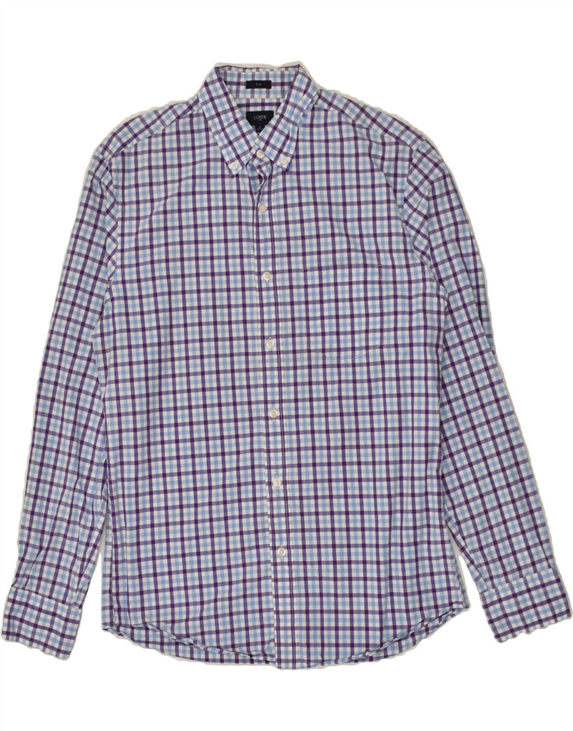 J. CREW Mens Shirt Medium Blue Check Cotton | Vintage J. Crew | Thrift | Second-Hand J. Crew | Used Clothing | Messina Hembry 