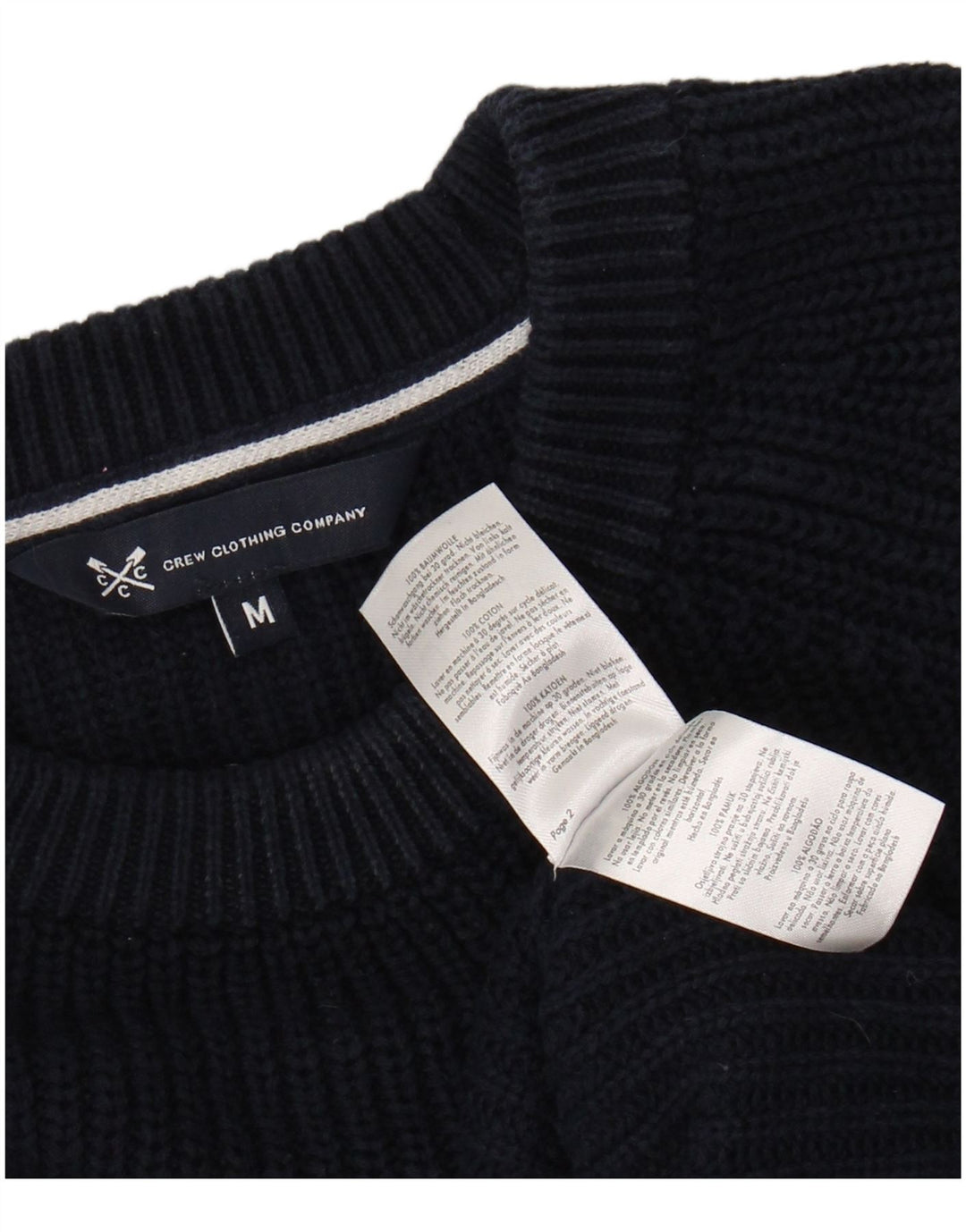 CREW CLOTHING Womens Boat Neck Jumper Sweater UK 14 Medium Navy Blue