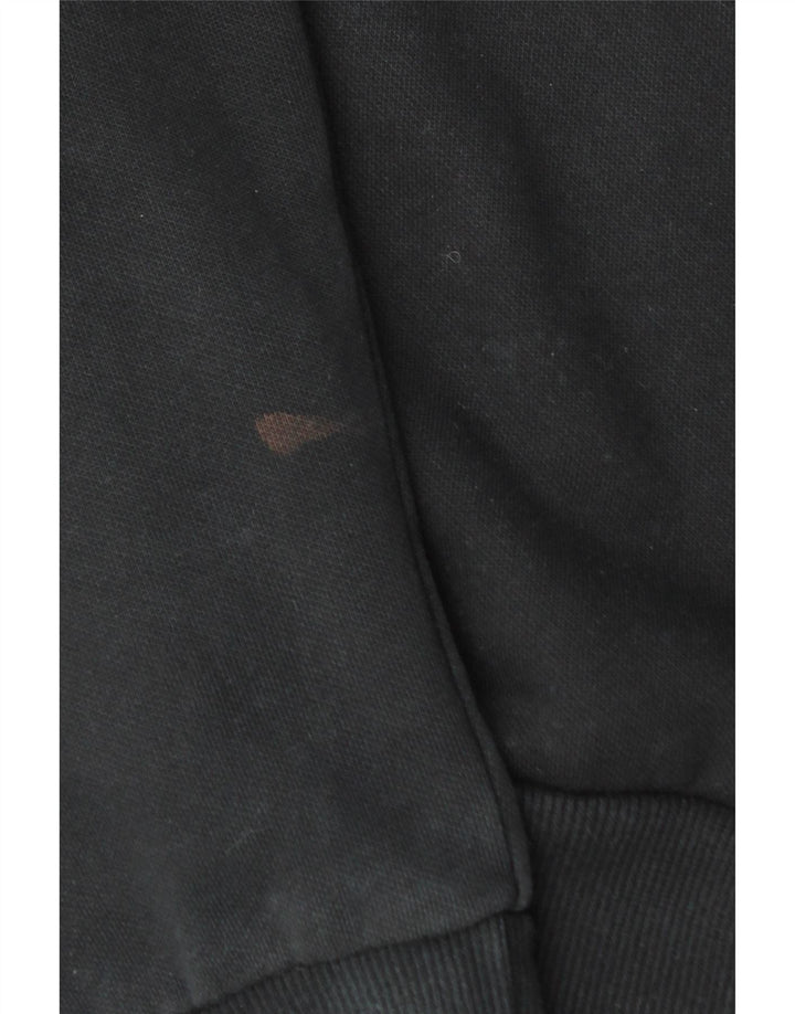 PUMA Mens Graphic Hoodie Jumper Medium Black Cotton