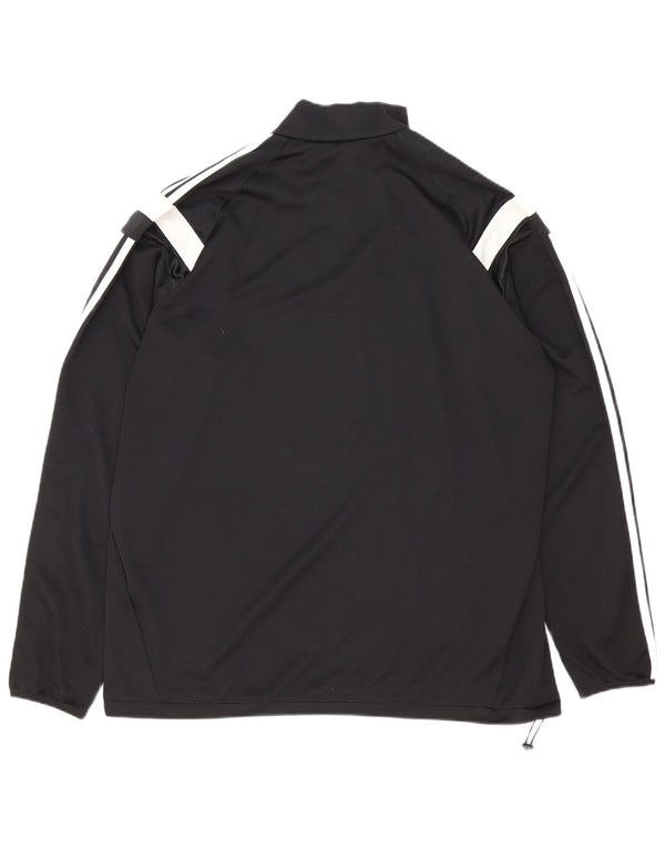 Adidas Mens Climacool Zip Neck Pullover Tracksuit Top XL Black Colourblock