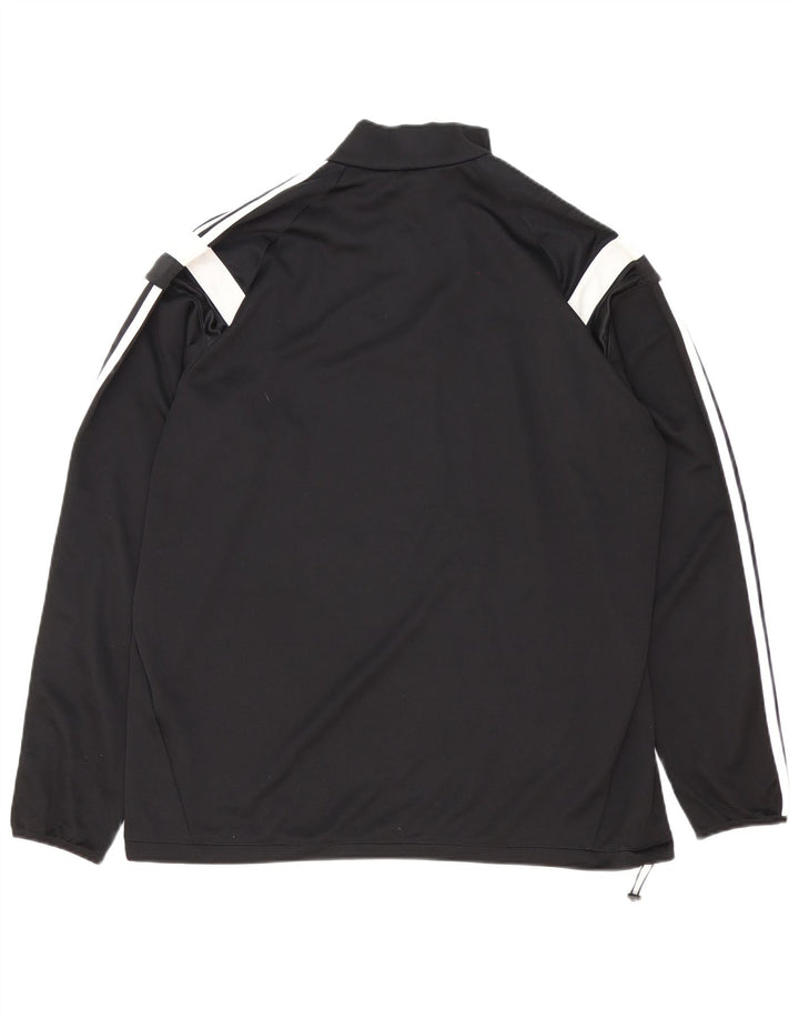 Adidas Mens Climacool Zip Neck Pullover Tracksuit Top XL Black Colourblock