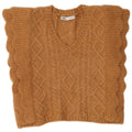 Zara Womens Crop Vest Tank Top UK 16 Large Brown Polyester