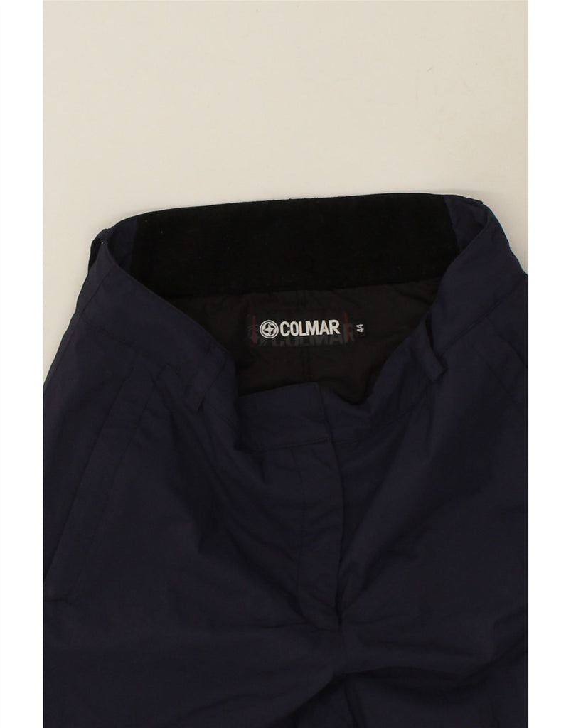 COLMAR Womens Bootcut Windbreaker Trousers IT 44 Medium W28 L31  Navy Blue | Vintage Colmar | Thrift | Second-Hand Colmar | Used Clothing | Messina Hembry 