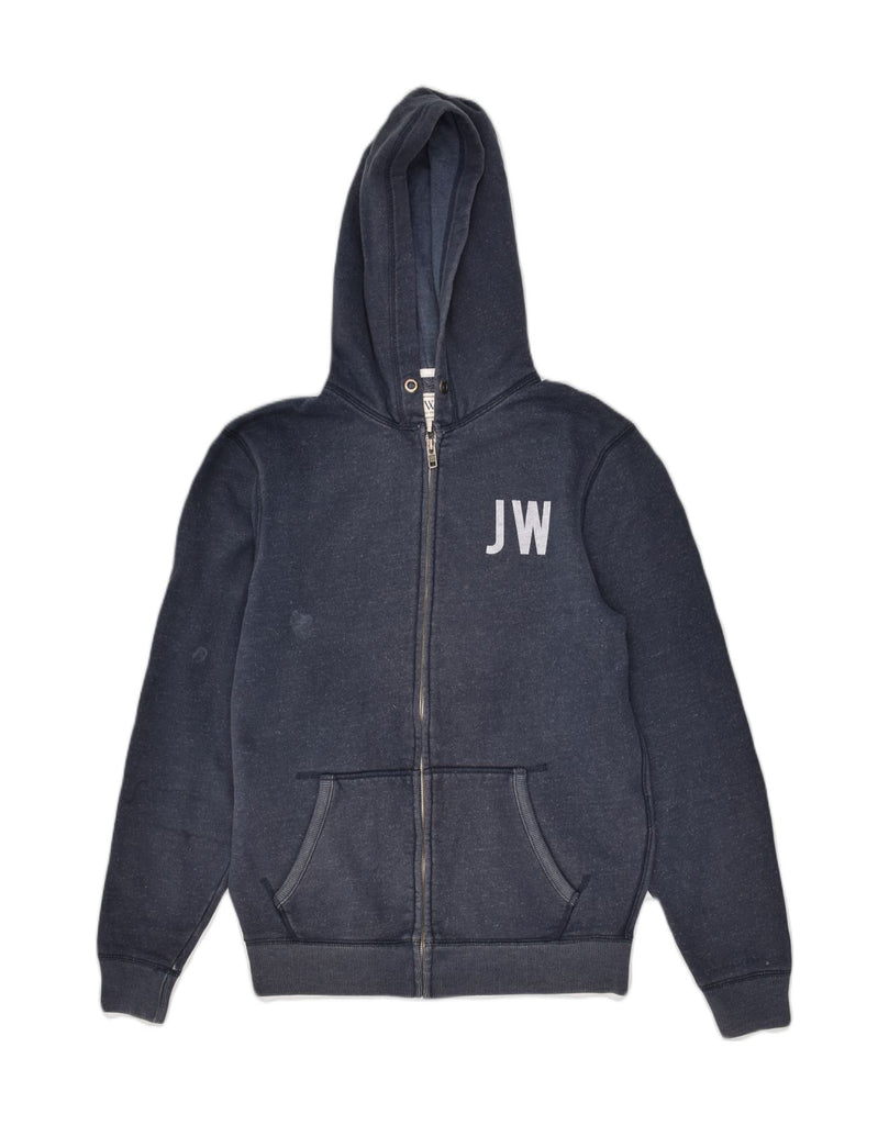 JACK WILLS Mens Zip Hoodie Sweater Small Navy Blue Cotton | Vintage Jack Wills | Thrift | Second-Hand Jack Wills | Used Clothing | Messina Hembry 