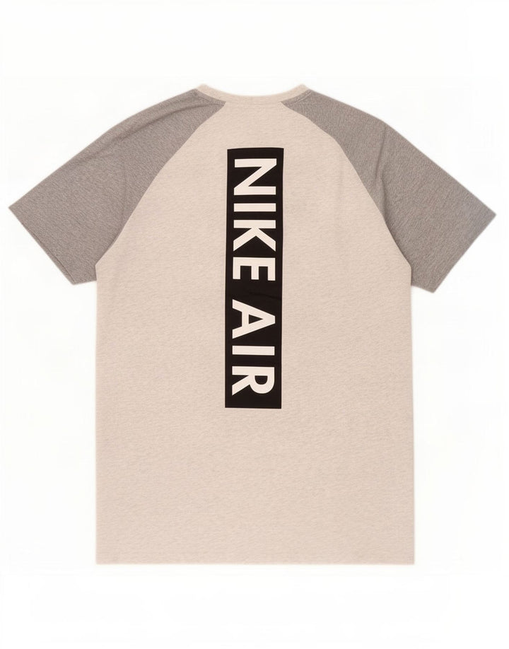 Nike Mens Graphic T-Shirt Top Medium Grey Colourblock