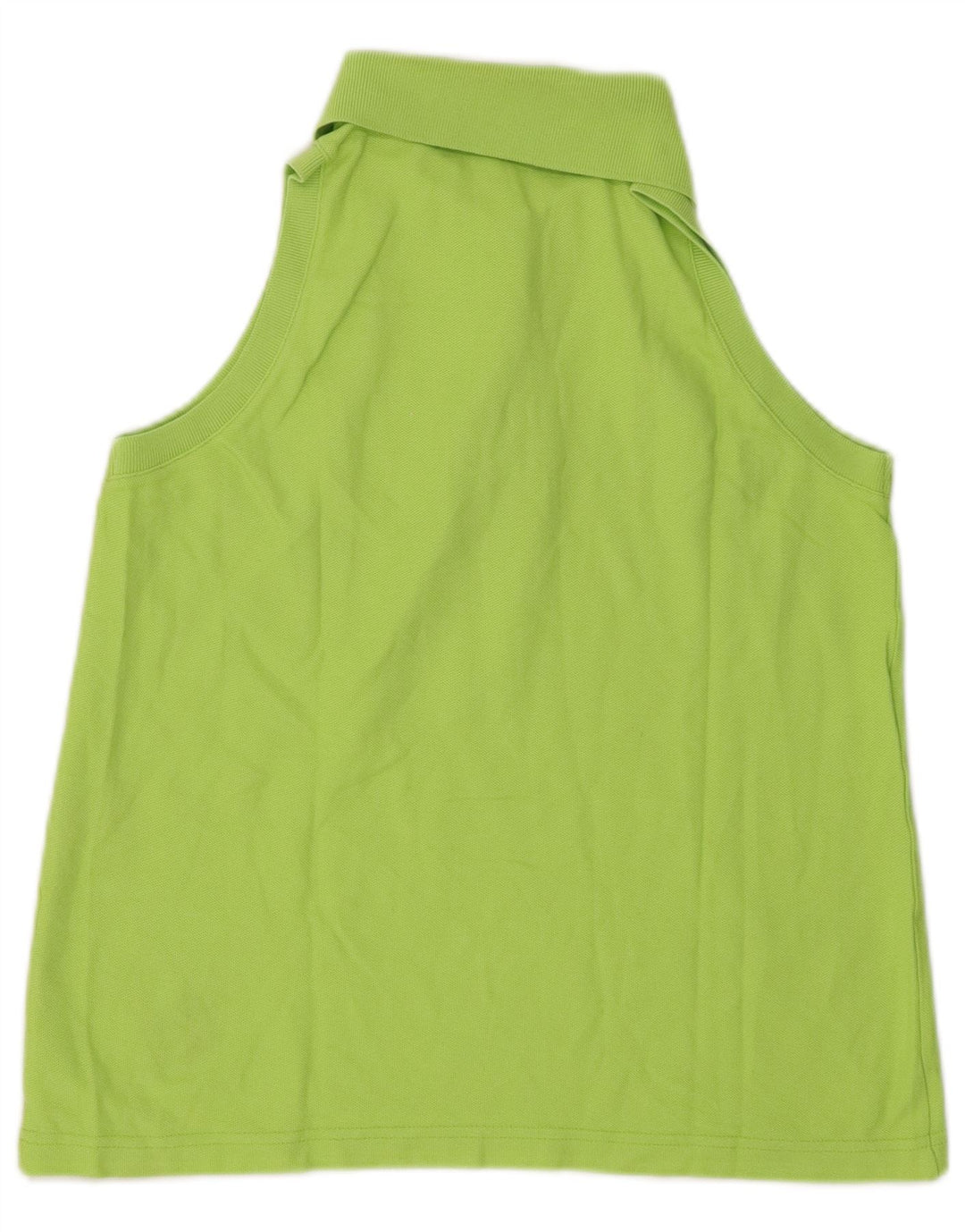 Fila Womens Sleeveless Polo shirt IT 42 Medium Green Cotton