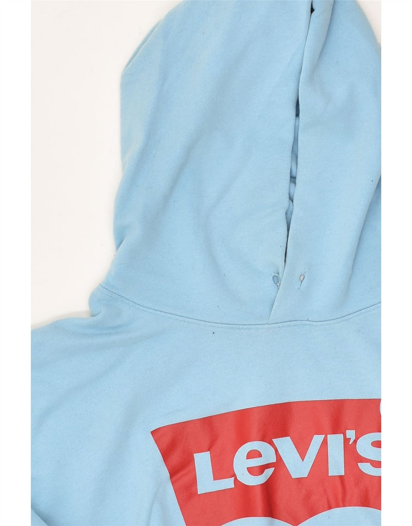 LEVI'S Womens Oversized Graphic Hoodie Jumper UK 20 2XL Blue Cotton | Vintage Levi's | Thrift | Second-Hand Levi's | Used Clothing | Messina Hembry 