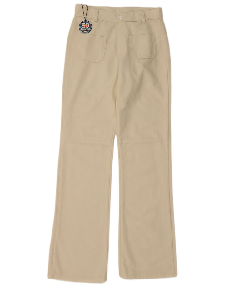 Vintage Womens Bootcut Casual Trousers IT 40 Small W27 L32 Beige