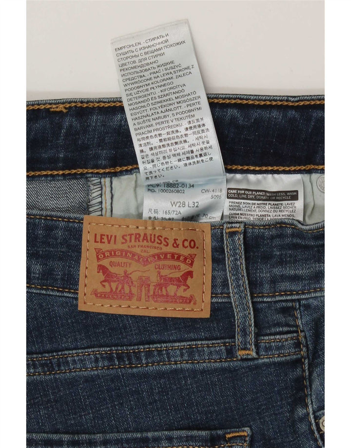 Levi's Womens Skinny Jeans W28 L32 Blue Cotton