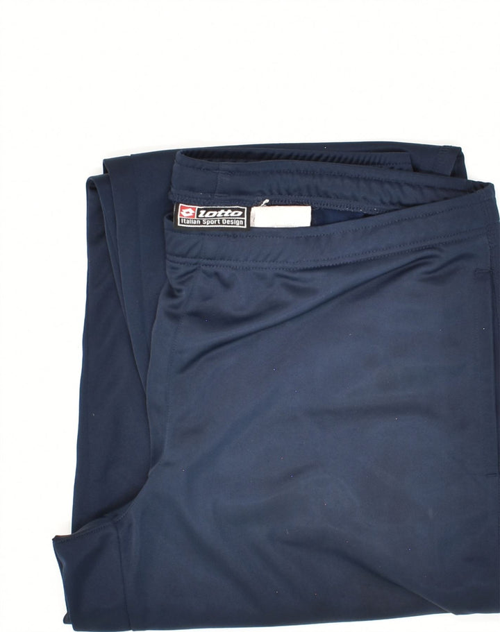 LOTTO Womens Tracksuit Trousers Joggers Large Navy Blue Polyester | Vintage Lotto | Thrift | Second-Hand Lotto | Used Clothing | Messina Hembry 