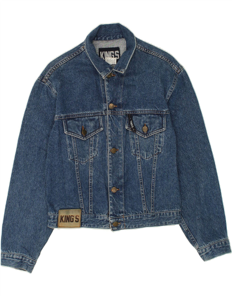 VINTAGE Womens Denim Jacket UK 16 Large Blue Cotton | Vintage Vintage | Thrift | Second-Hand Vintage | Used Clothing | Messina Hembry 