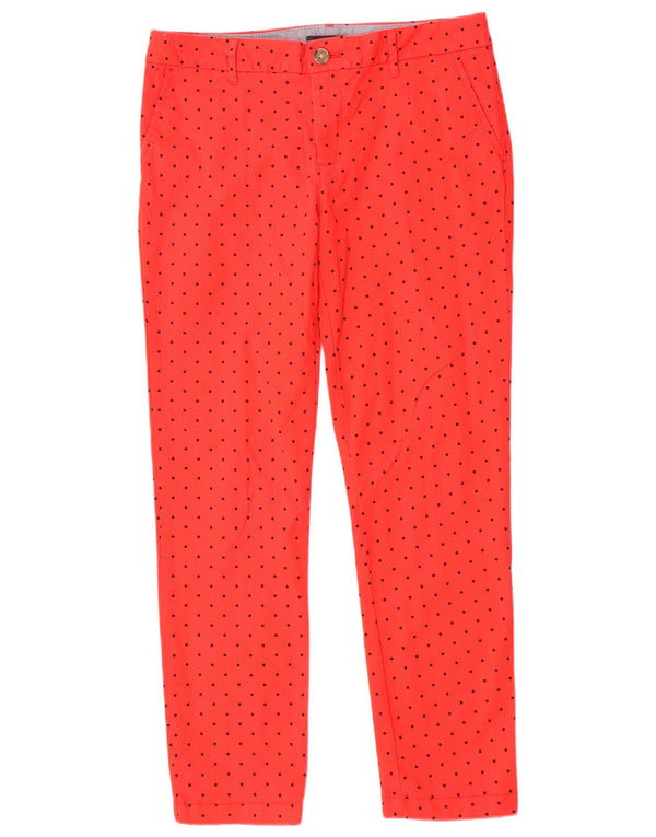 Tommy Hilfiger Womens Slim Chino Trousers US 6 Medium W32 L29 Red Spotted