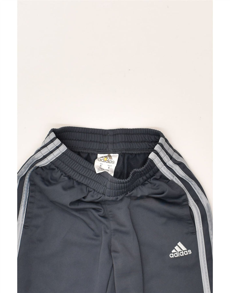 ADIDAS Boys Tracksuit Trousers 5-6 Years Grey Polyester | Vintage Adidas | Thrift | Second-Hand Adidas | Used Clothing | Messina Hembry 