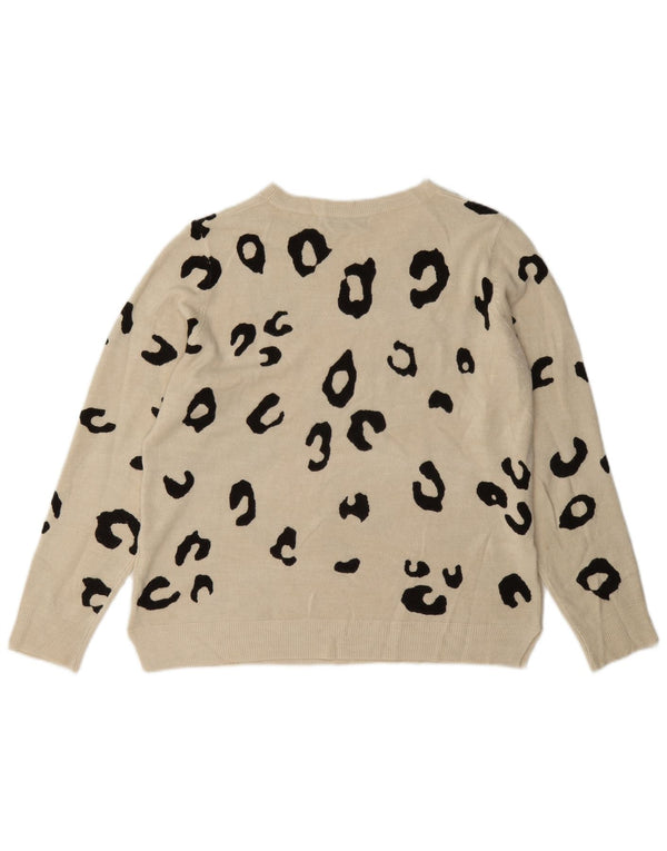 Marks & Spencer Womens Boat Neck Jumper Sweater UK 16 Large Beige