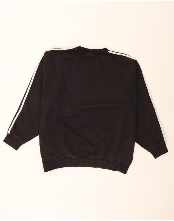 Adidas Womens Oversized Sweatshirt Jumper UK 8 Small Black Cotton