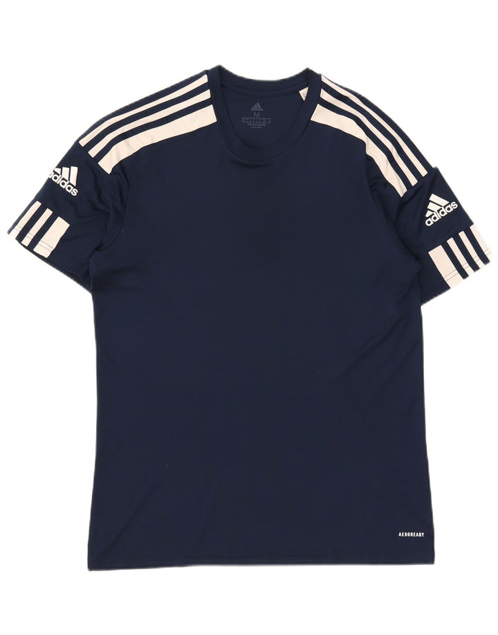 Adidas Mens Aeroready T-Shirt Top Medium Navy Blue Polyester