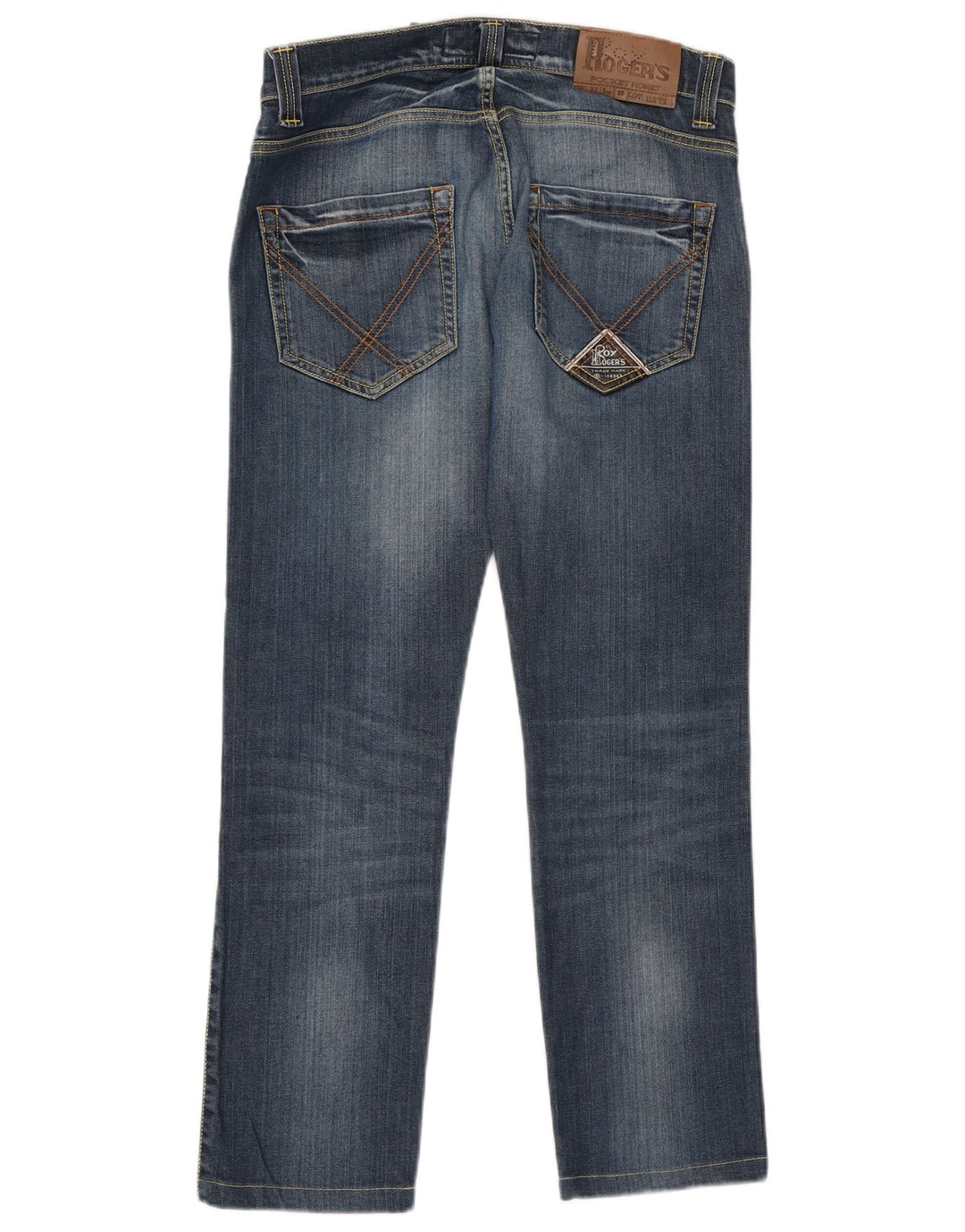 Roy Rogers Mens Straight Jeans W32 L28 Blue Cotton