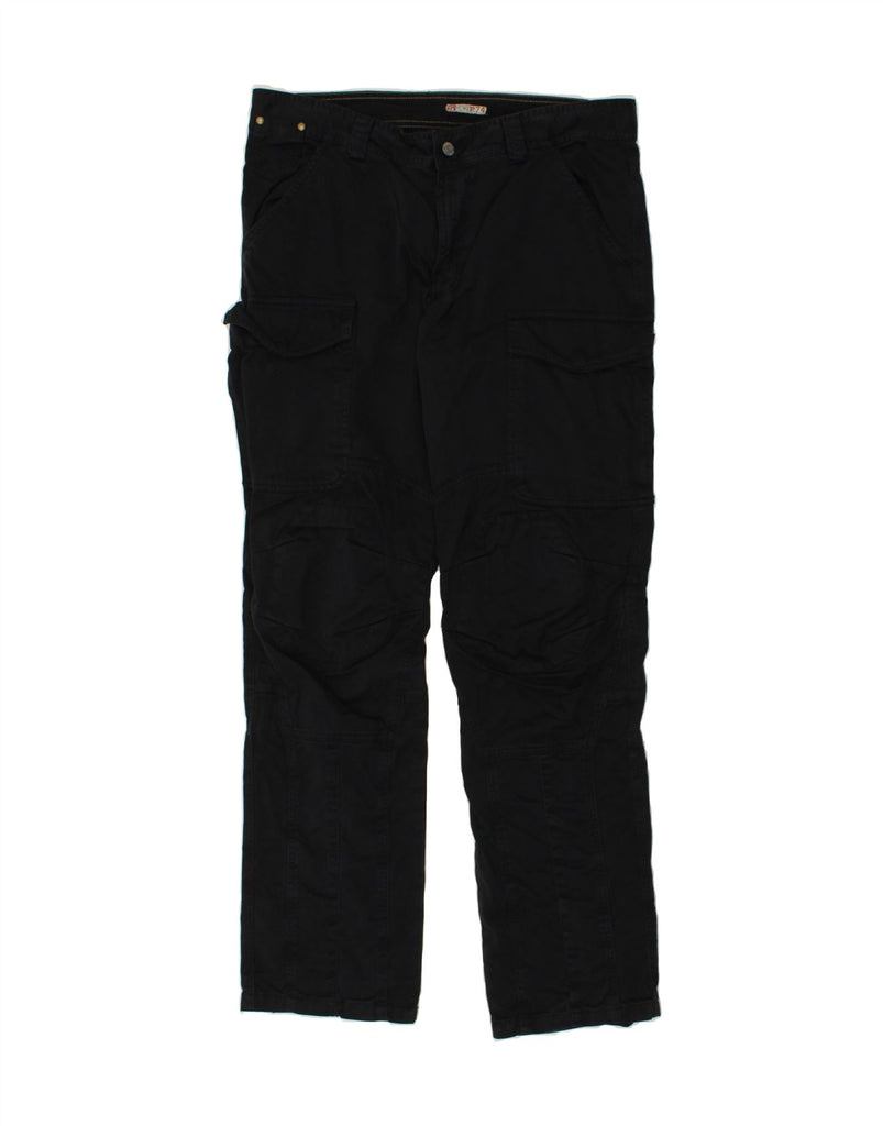 POWELL Mens Powell Straight Cargo Trousers IT 50 Large W36 L33 Black | Vintage Powell | Thrift | Second-Hand Powell | Used Clothing | Messina Hembry 