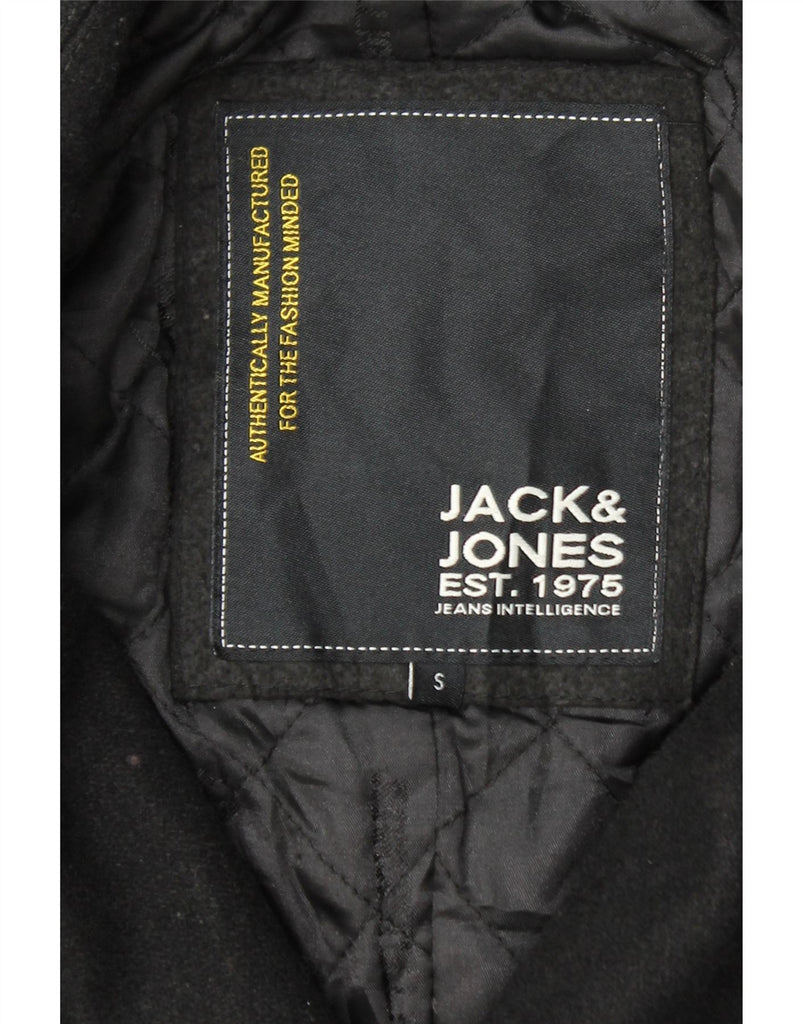 JACK & JONES Mens Military Jacket UK 36 Small Black Wool Vintage Jack & Jones and Second-Hand Jack & Jones from Messina Hembry 