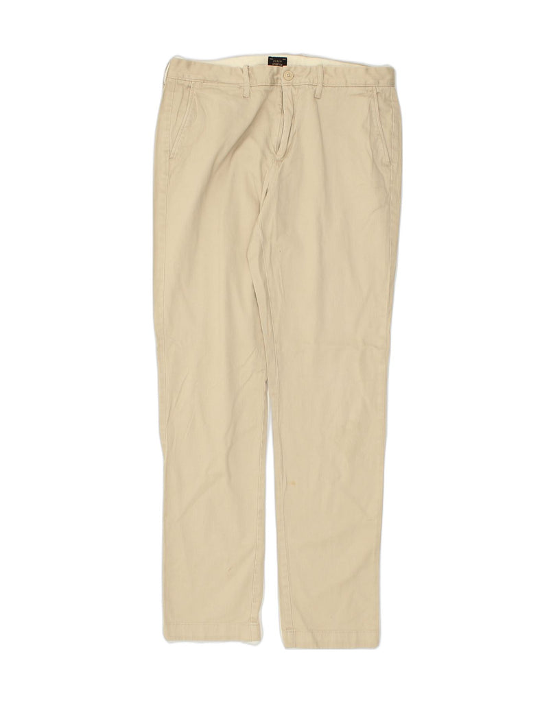 J. CREW Womens Slim Chino Trousers W33 L34  Beige Cotton | Vintage J. Crew | Thrift | Second-Hand J. Crew | Used Clothing | Messina Hembry 