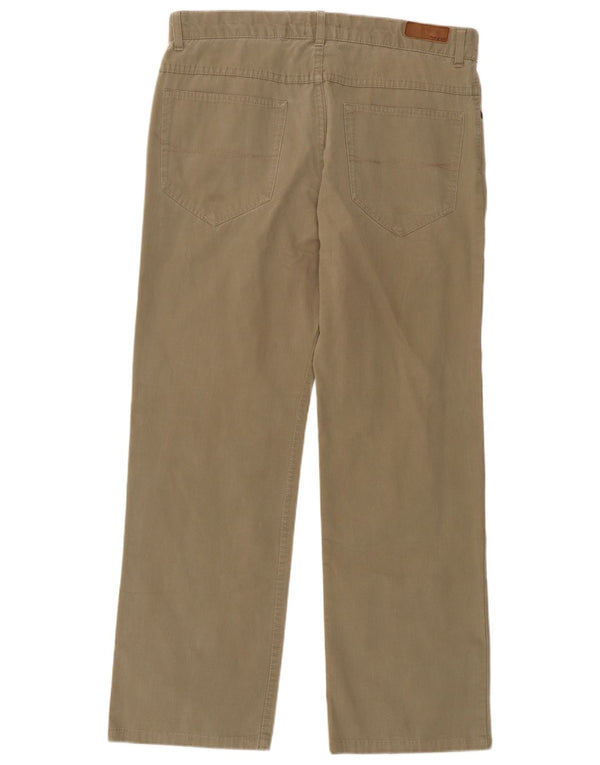 Marks & Spencer Mens Autograph Straight Casual Trousers W34 L31 Khaki