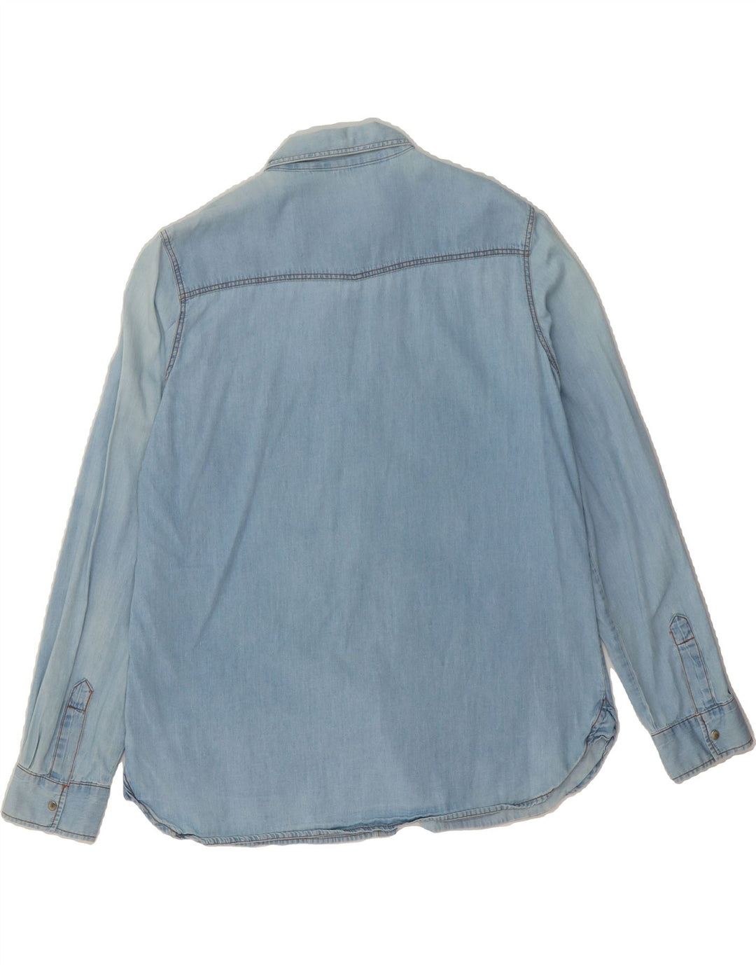 ZARA Womens Denim Shirt UK 16 Large Blue Vintage Zara and Second-Hand Zara from Messina Hembry 