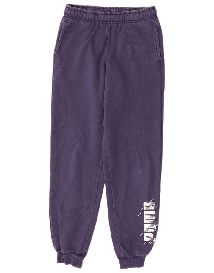 Puma Boys Graphic Tracksuit Trousers Joggers 13-14 Years Navy Blue