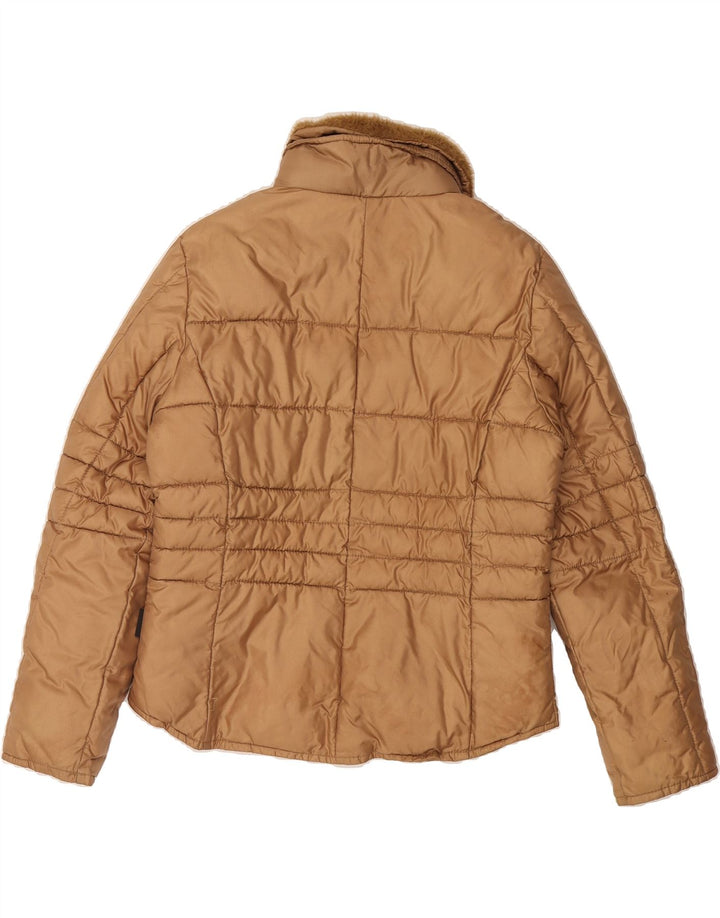 BIG STAR Womens Padded Jacket UK 14 Medium Beige Polyamide Vintage Big Star and Second-Hand Big Star from Messina Hembry 