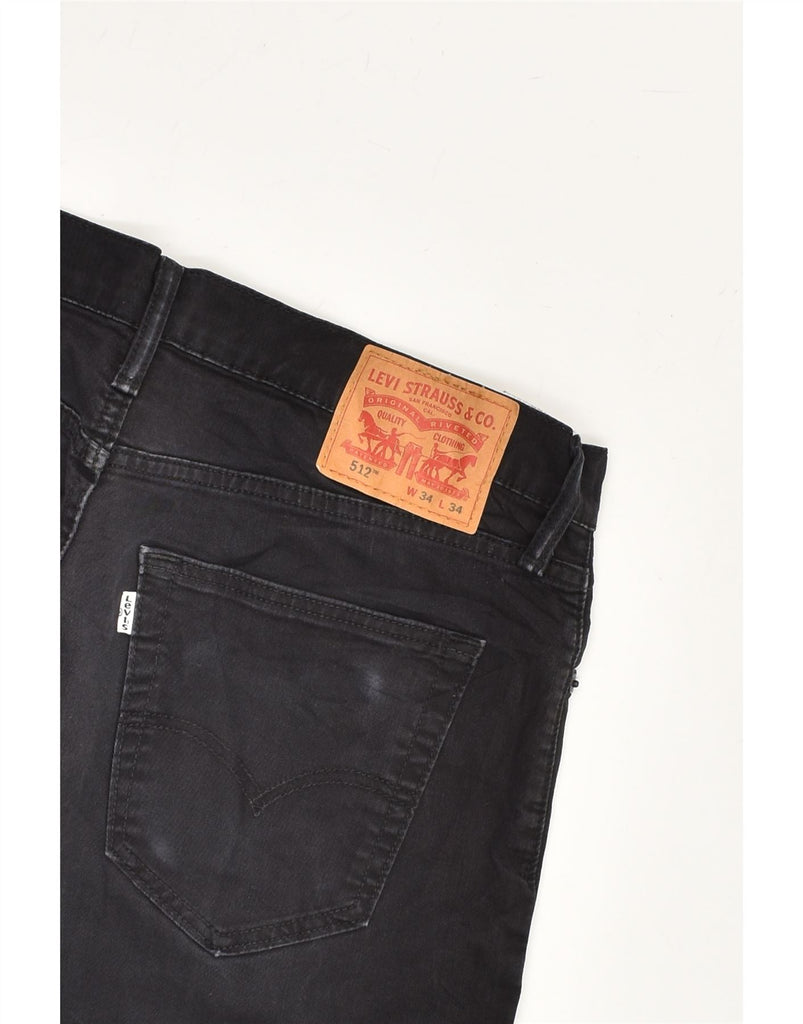 LEVI'S Mens 512 Slim Jeans W34 L24 Black Cotton | Vintage Levi's | Thrift | Second-Hand Levi's | Used Clothing | Messina Hembry 