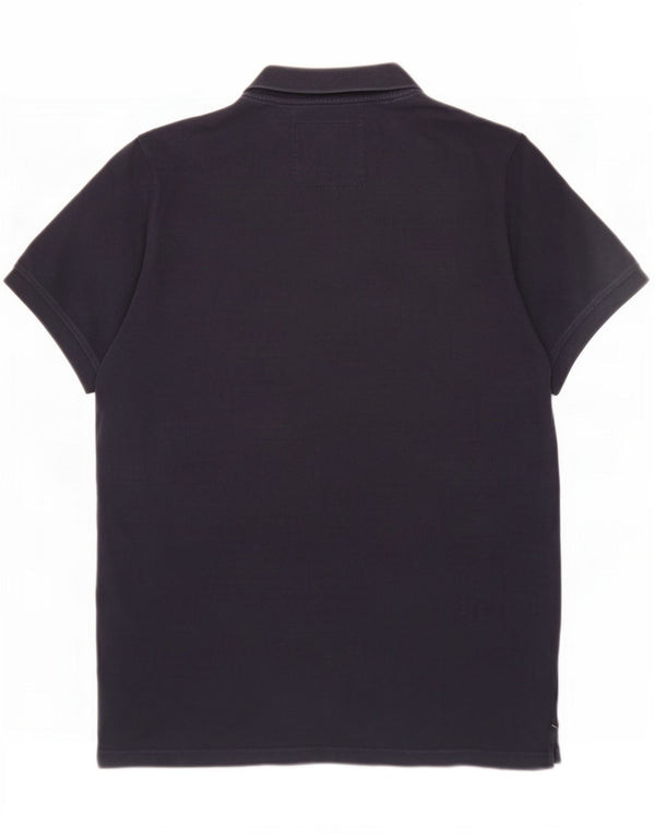 Jack Wills Mens Polo Shirt Large Navy Blue Cotton