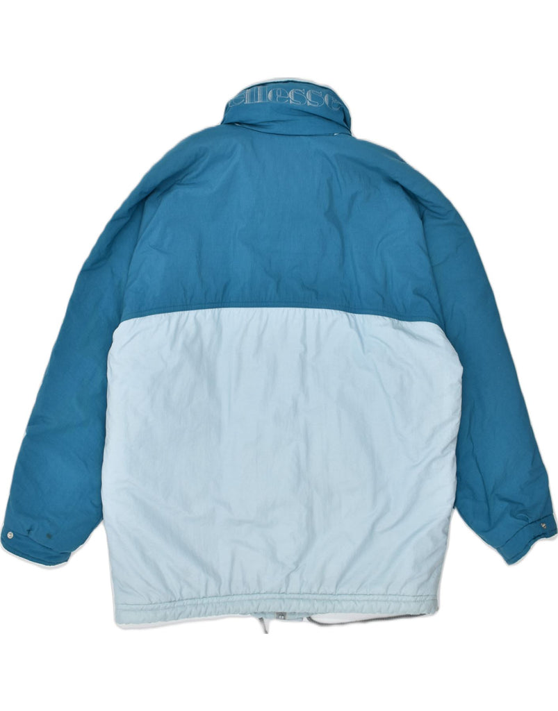 ELLESSE Mens Padded Jacket IT 48 Medium Blue Colourblock Nylon | Vintage | Thrift | Second-Hand | Used Clothing | Messina Hembry 