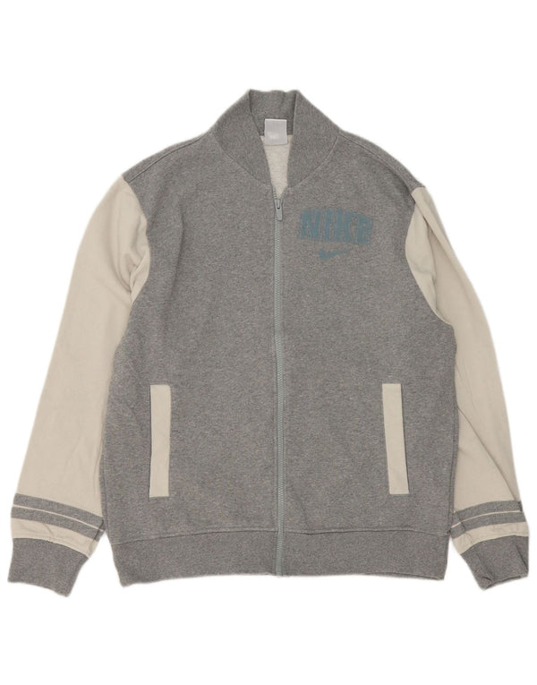 Nike Mens Graphic Tracksuit Top Jacket Medium Grey Colourblock Cotton