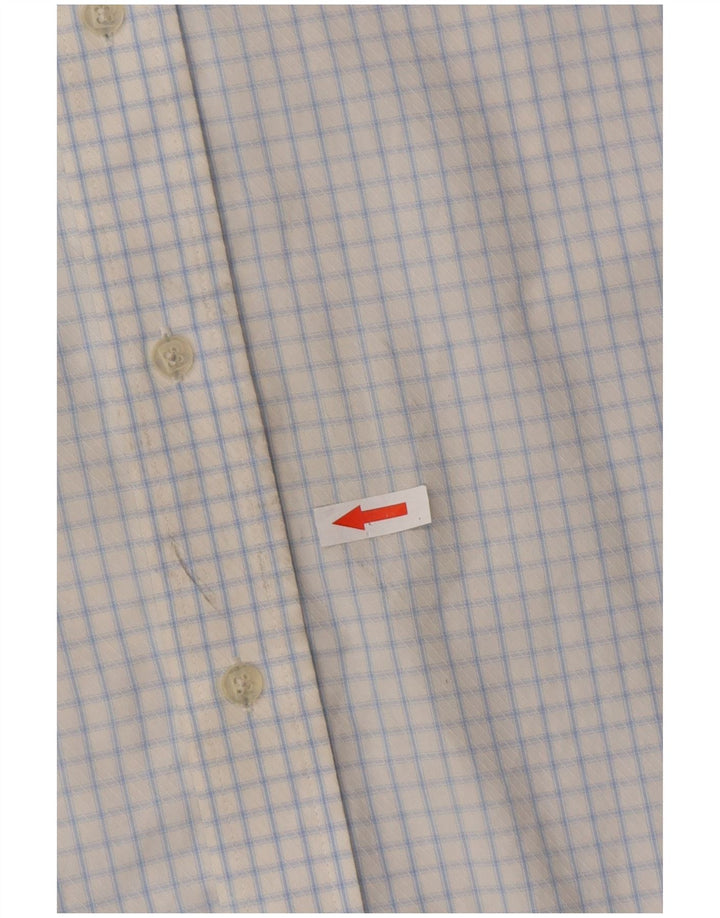 Pierre Cardin Mens Shirt Size 41 16 Large Blue Check Cotton