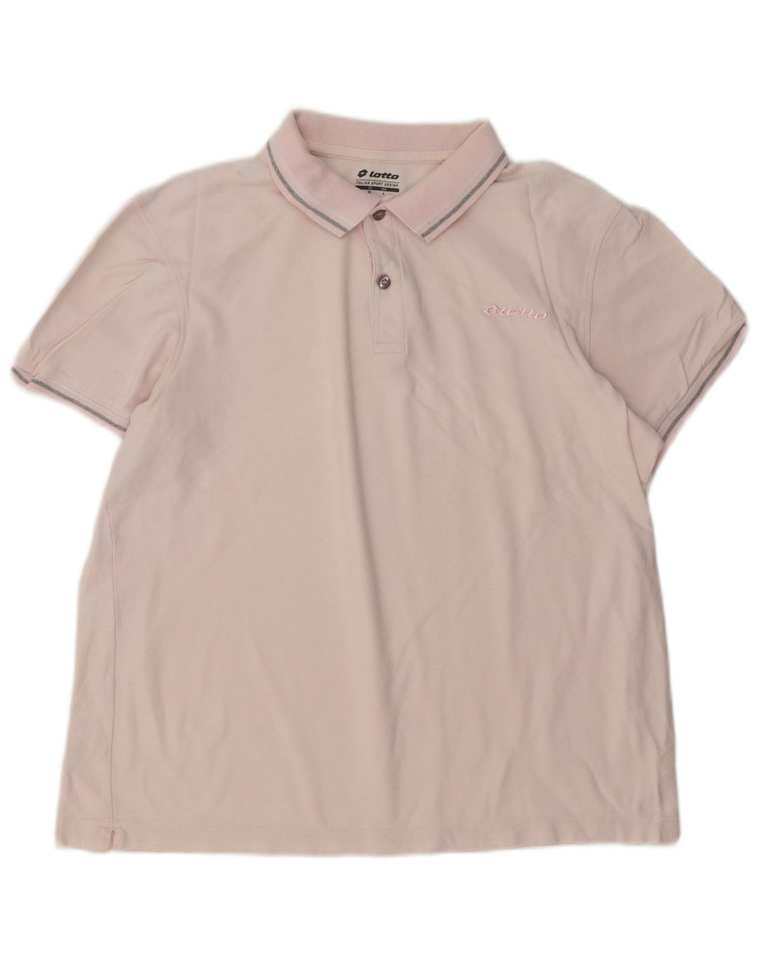 Lotto Mens Polo Shirt Large Pink Cotton