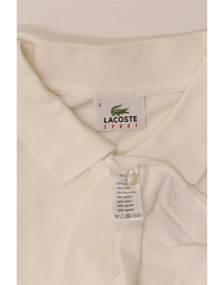 Lacoste Mens Polo Shirt Size 5 Large White Cotton