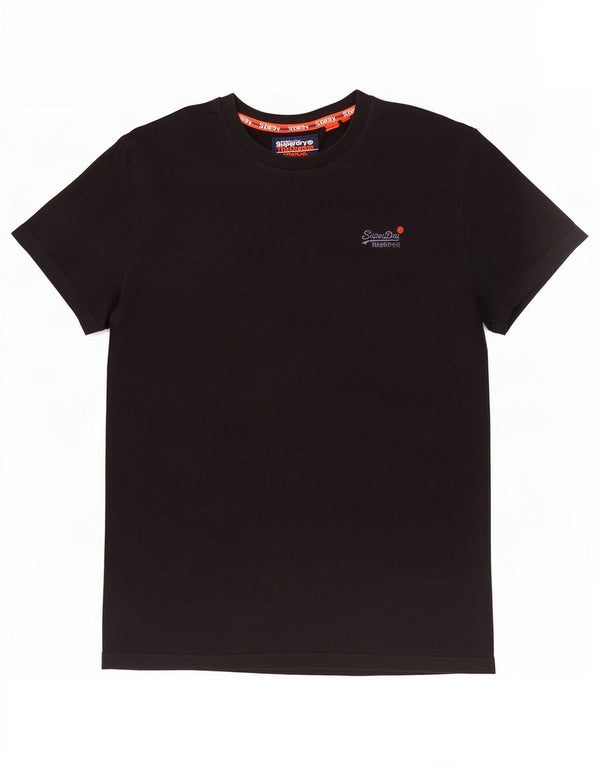 Superdry Mens T-Shirt Top Medium Black Cotton