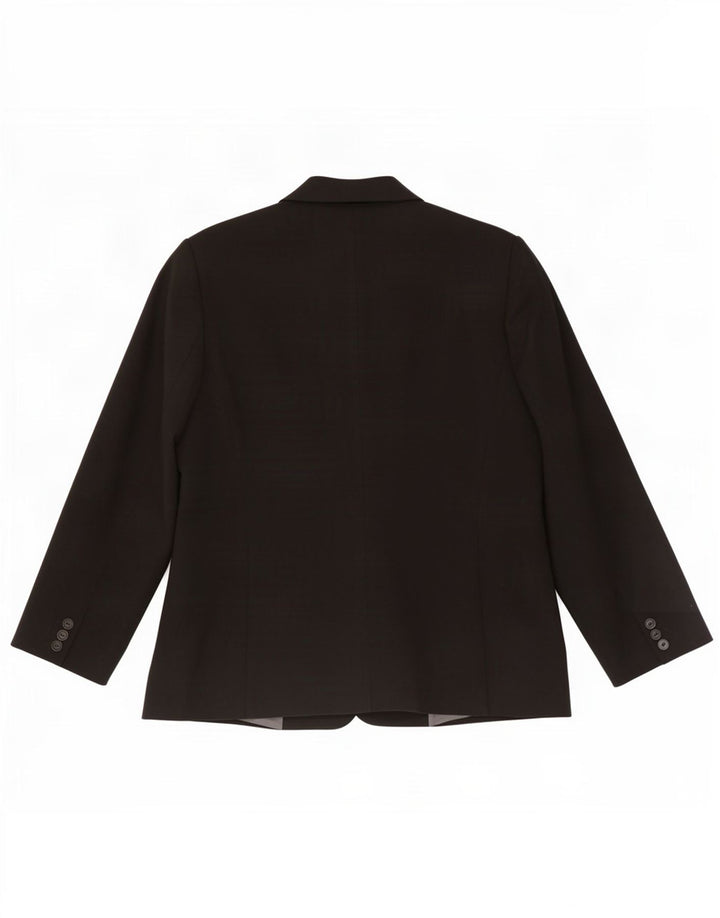 Zara Womens 4 Button Blazer Jacket EU 46 2XL Black Polyester