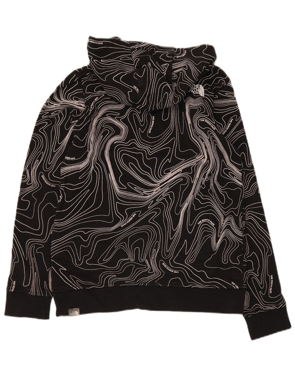 The North Face Boys Abstract Pattern Hoodie Jumper 11-12 Years Large Black