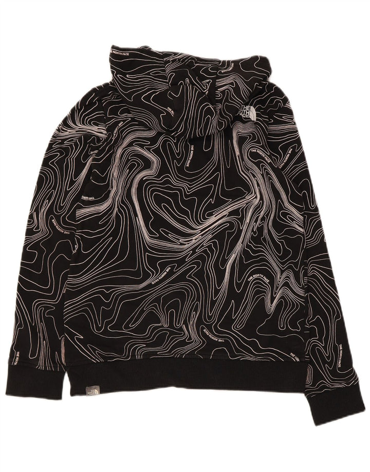 The North Face Boys Abstract Pattern Hoodie Jumper 11-12 Years Large Black