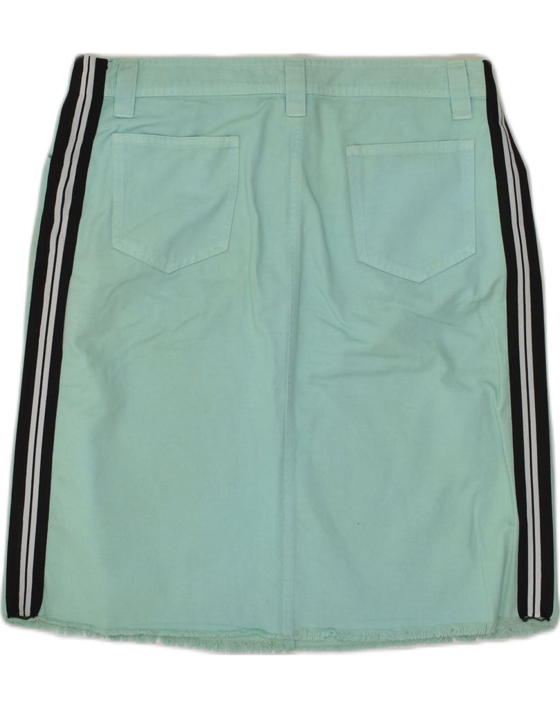 DOLCE & GABBANA Womens Straight Skirt W38 XL Turquoise Cotton | Vintage Dolce & Gabbana | Thrift | Second-Hand Dolce & Gabbana | Used Clothing | Messina Hembry 