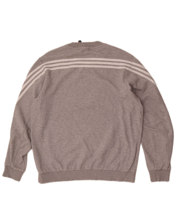 Adidas Mens Washington Huskies Graphic Sweatshirt Jumper Large Grey Cotton
